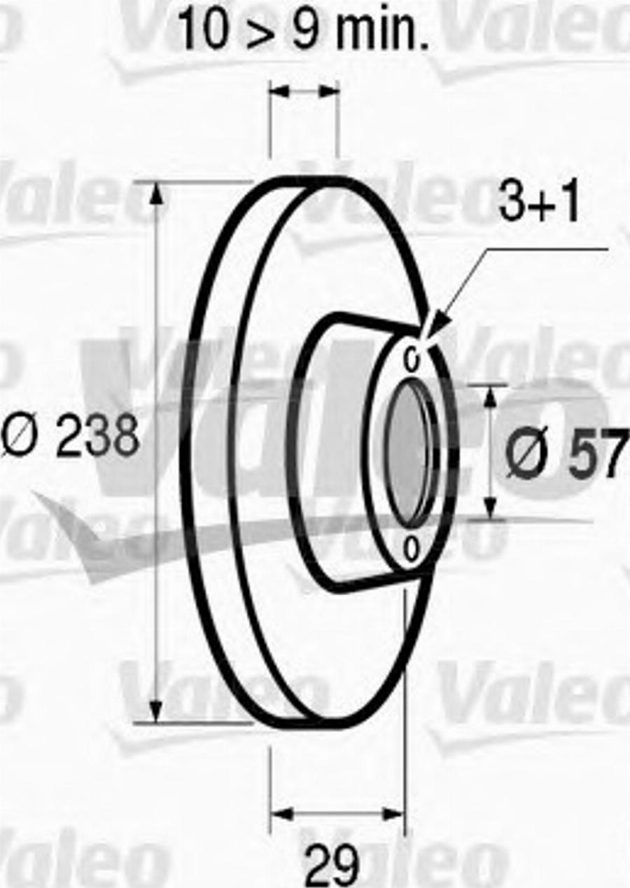 Valeo 186414 - Гальмівний диск autozip.com.ua