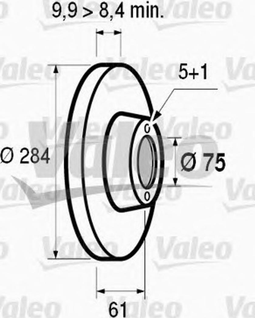 Valeo 186412 - Гальмівний диск autozip.com.ua