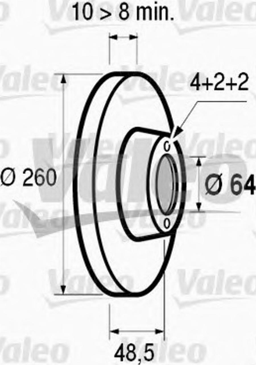 Valeo 186437 - Гальмівний диск autozip.com.ua