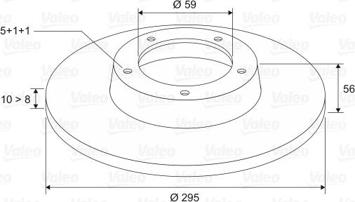 Valeo 186421 - Гальмівний диск autozip.com.ua