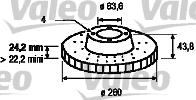 Valeo 186427 - Гальмівний диск autozip.com.ua