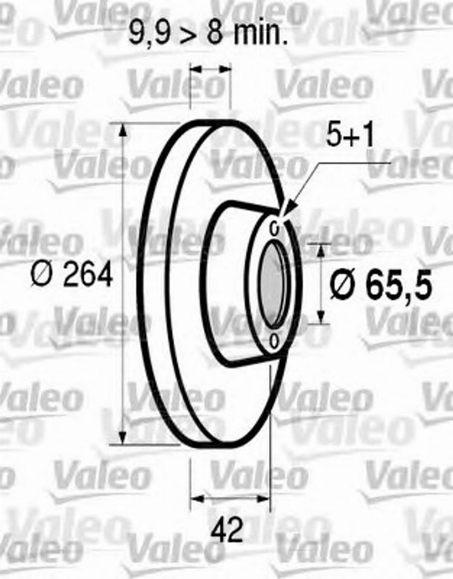 Valeo 186 595 - Гальмівний диск autozip.com.ua