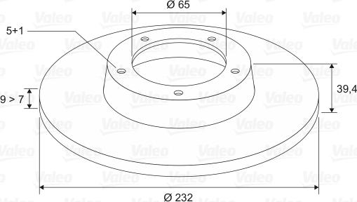 Valeo 186597 - Гальмівний диск autozip.com.ua