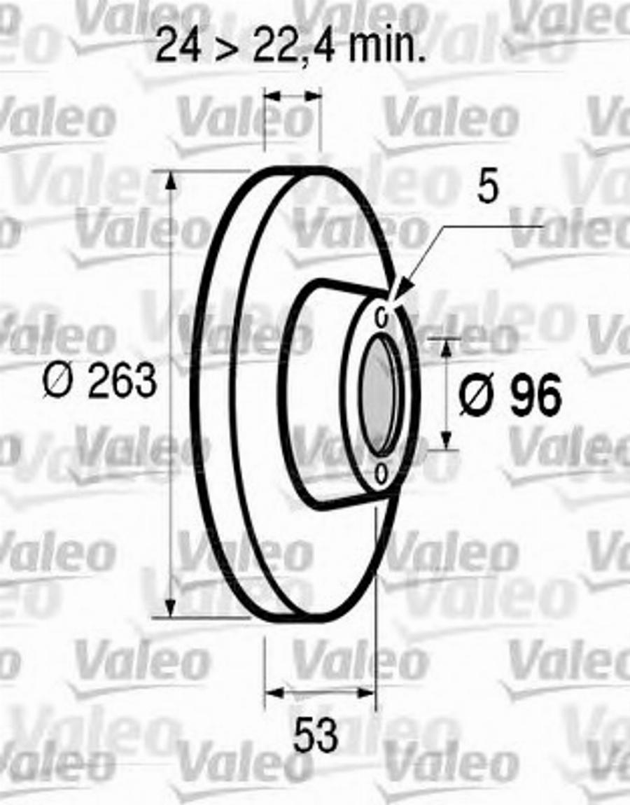 Valeo 186540 - Гальмівний диск autozip.com.ua