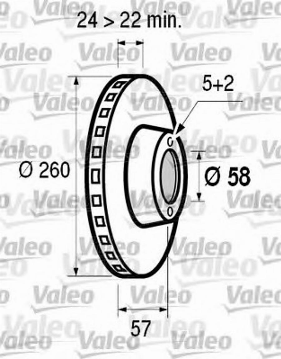 Valeo 186502 - Гальмівний диск autozip.com.ua