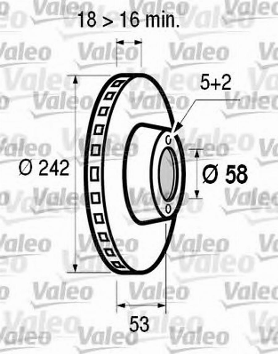 Valeo 186531 - Гальмівний диск autozip.com.ua