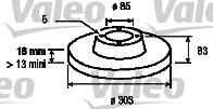 Valeo 186692 - Гальмівний диск autozip.com.ua