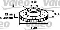 Valeo 186643 - Гальмівний диск autozip.com.ua