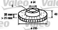 Valeo 186652 - Гальмівний диск autozip.com.ua