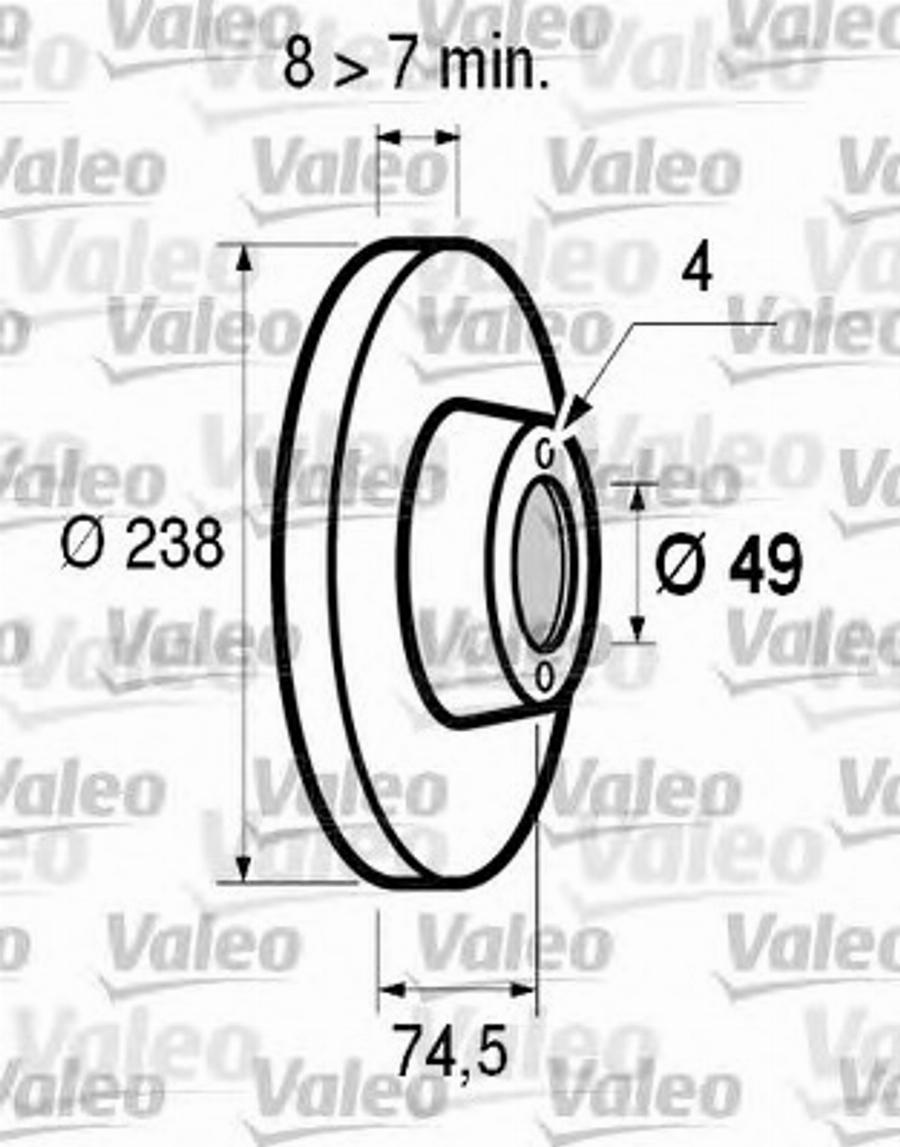 Valeo 186 606 - Гальмівний диск autozip.com.ua