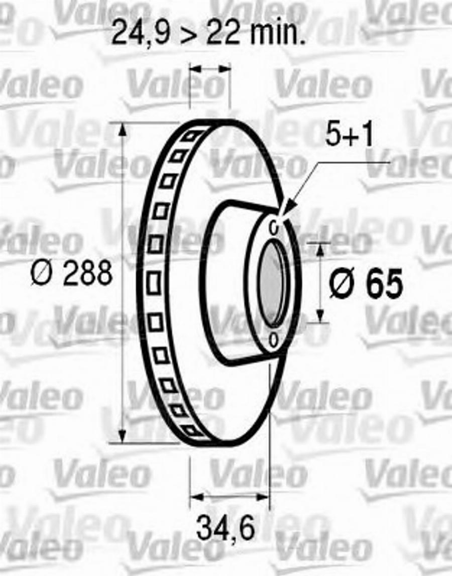 Valeo 186602 - Гальмівний диск autozip.com.ua