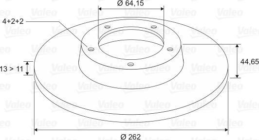 Valeo 186620 - Гальмівний диск autozip.com.ua