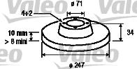 Valeo 186199 - Гальмівний диск autozip.com.ua