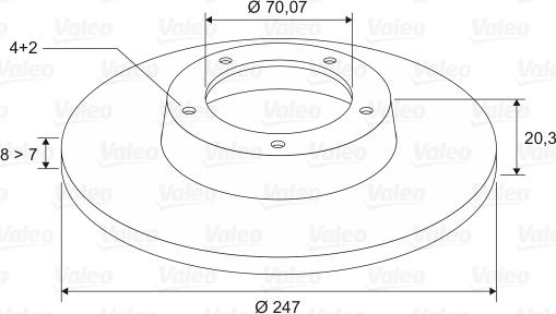 Valeo 186196 - Гальмівний диск autozip.com.ua