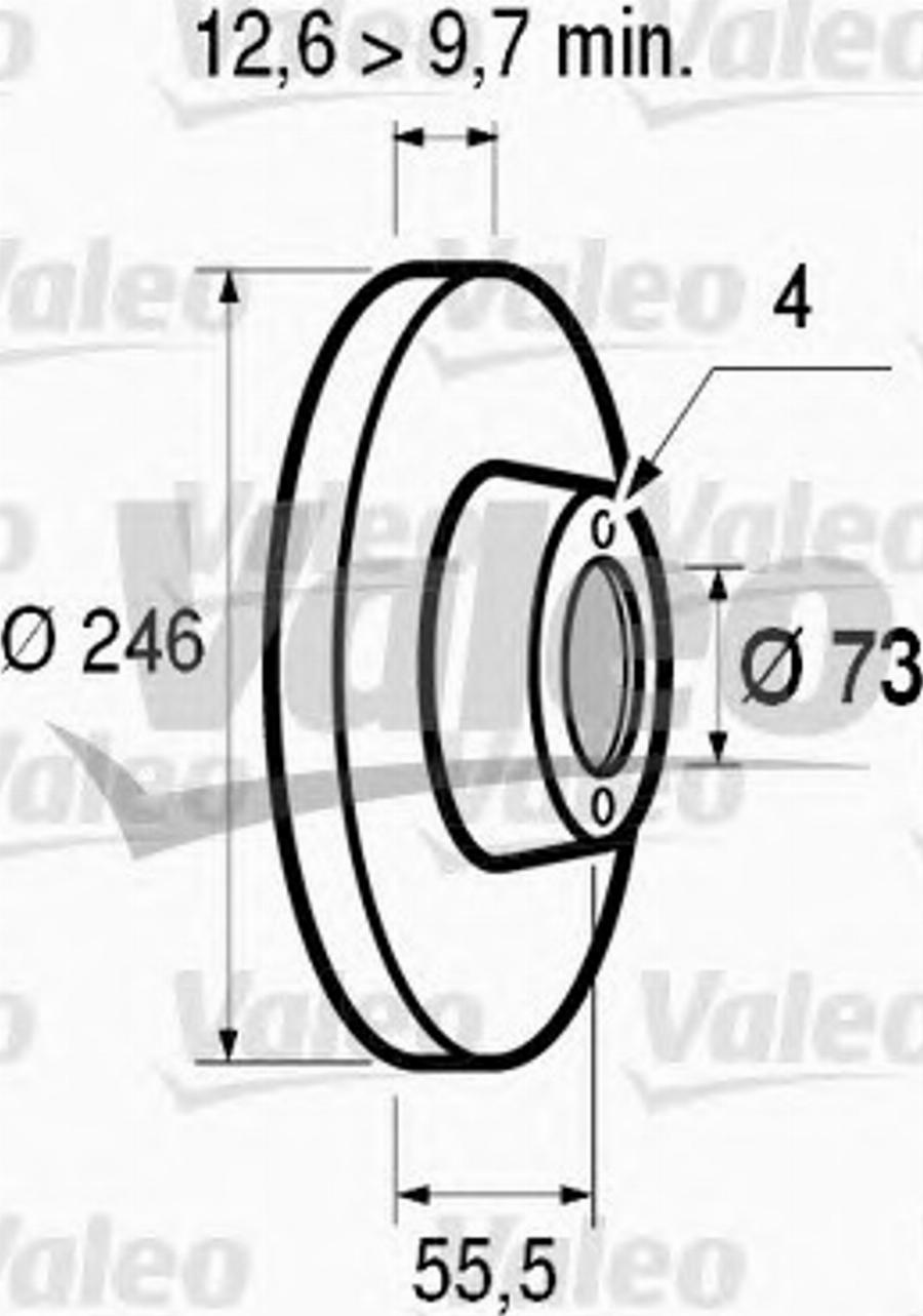 Valeo 186193 - Гальмівний диск autozip.com.ua