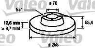 Valeo 186192 - Гальмівний диск autozip.com.ua