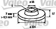 Valeo 186140 - Гальмівний диск autozip.com.ua