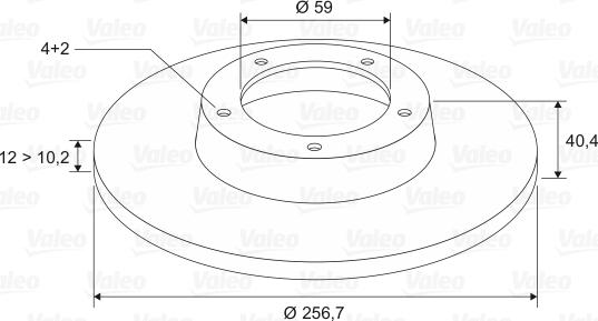 Valeo 186154 - Гальмівний диск autozip.com.ua