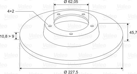 VALEO 186151 - Гальмівний диск autozip.com.ua
