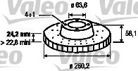 Valeo 186166 - Гальмівний диск autozip.com.ua