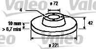 Valeo 186160 - Гальмівний диск autozip.com.ua