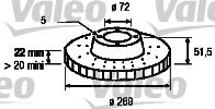 Valeo 186103 - Гальмівний диск autozip.com.ua