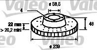 Valeo 186102 - Гальмівний диск autozip.com.ua