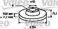 Valeo 186115 - Гальмівний диск autozip.com.ua