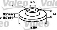 Valeo 186110 - Гальмівний диск autozip.com.ua