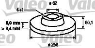 Valeo 186117 - Гальмівний диск autozip.com.ua