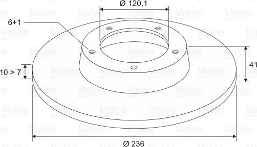 Valeo 186186 - Гальмівний диск autozip.com.ua