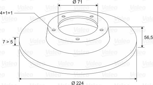VALEO 186135 - Гальмівний диск autozip.com.ua