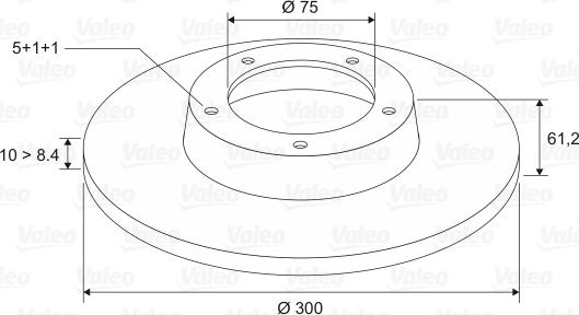 Valeo 186125 - Гальмівний диск autozip.com.ua