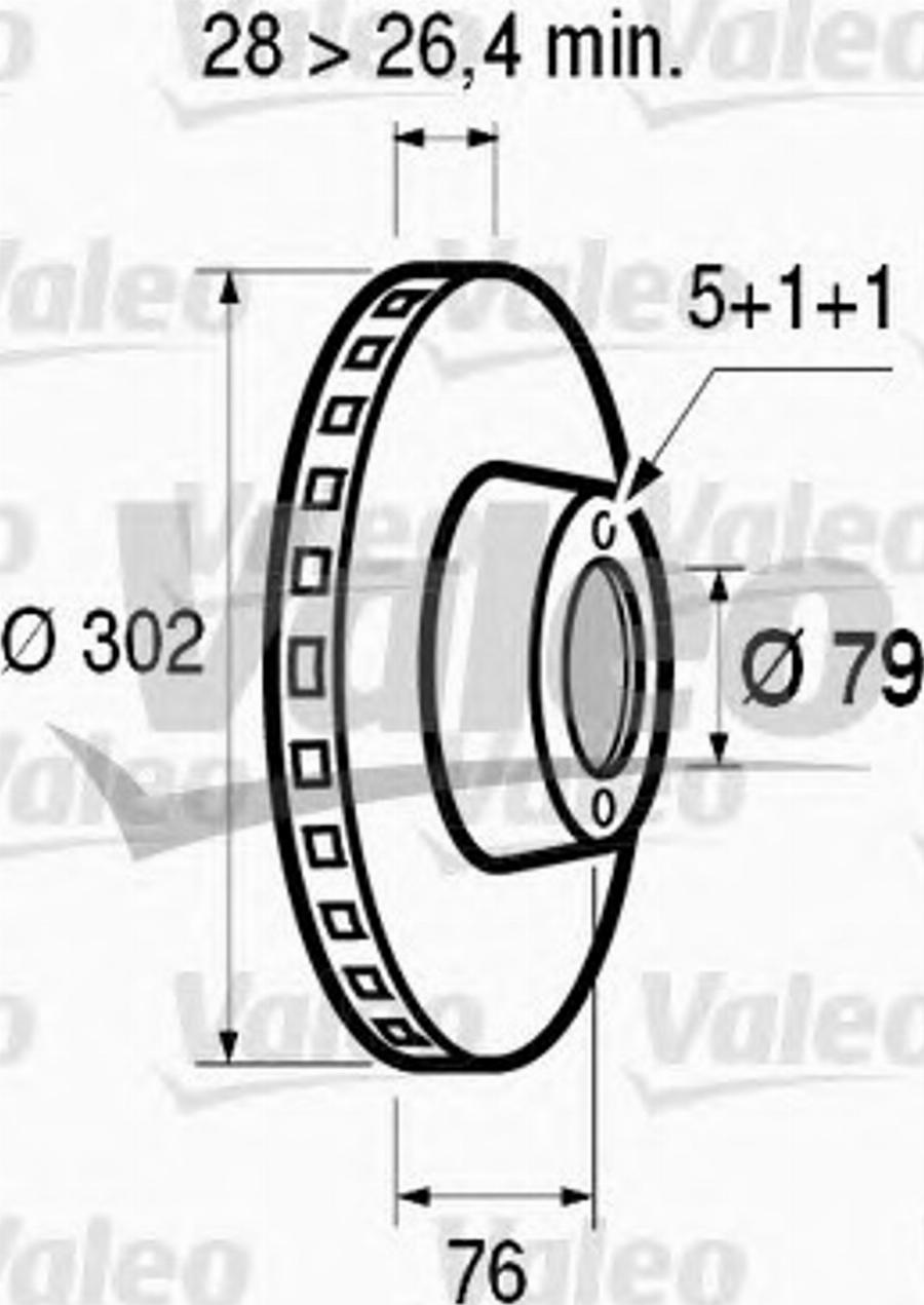 Valeo 186127 - Гальмівний диск autozip.com.ua