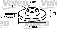 Valeo 186178 - Гальмівний диск autozip.com.ua