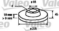 Valeo 186845 - Гальмівний диск autozip.com.ua