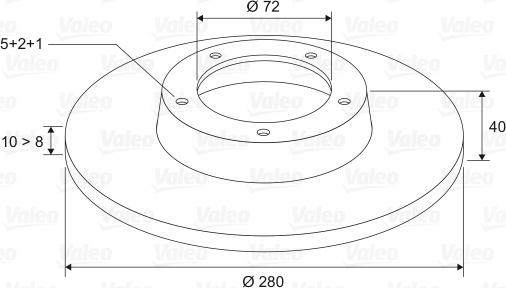 Valeo 186851 - Гальмівний диск autozip.com.ua