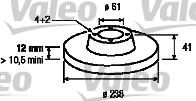 VALEO 186803 - Гальмівний диск autozip.com.ua