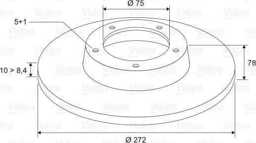 Valeo 186839 - Гальмівний диск autozip.com.ua