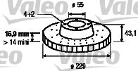 Valeo 186874 - Гальмівний диск autozip.com.ua