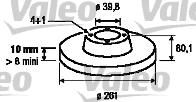 Valeo 186302 - Гальмівний диск autozip.com.ua