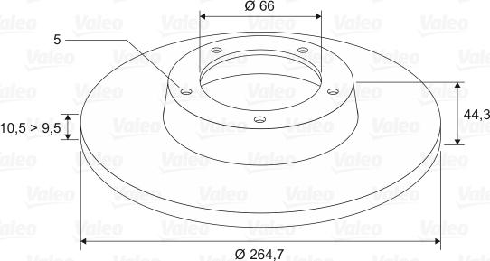 Valeo 186307 - Гальмівний диск autozip.com.ua