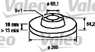 Valeo 186314 - Гальмівний диск autozip.com.ua