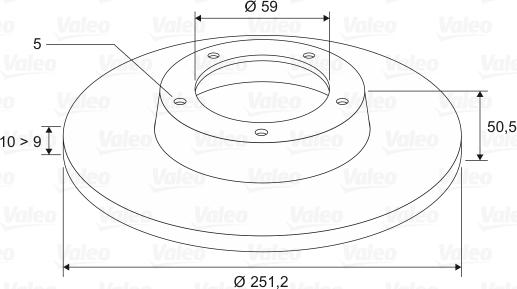 Valeo 186290 - Гальмівний диск autozip.com.ua