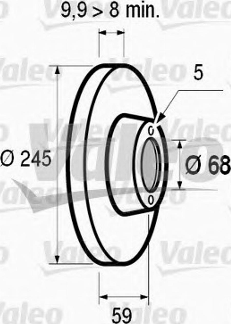 Valeo 186293 - Гальмівний диск autozip.com.ua