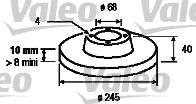 Valeo 186292 - Гальмівний диск autozip.com.ua