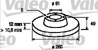 Valeo 186258 - Гальмівний диск autozip.com.ua