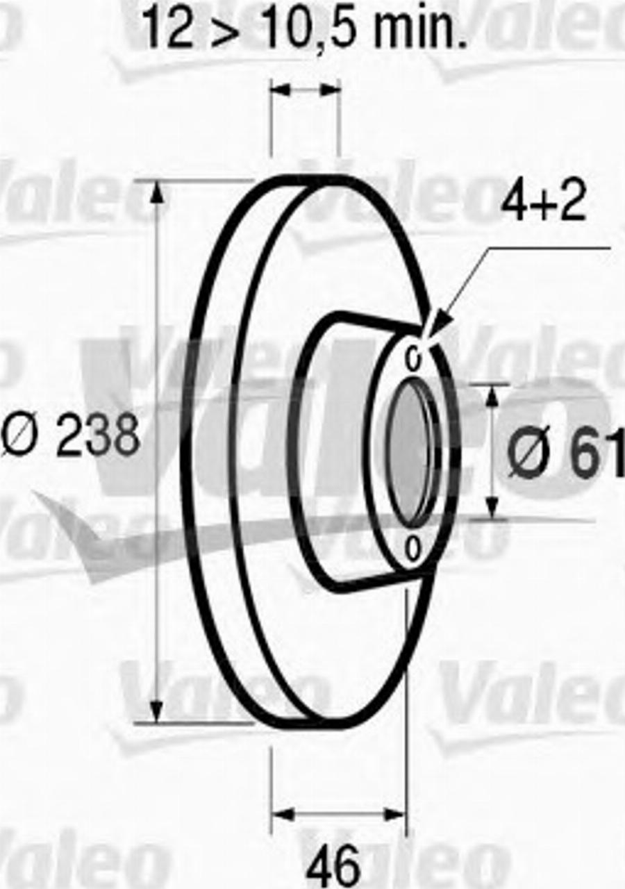 VALEO 186212 - Гальмівний диск autozip.com.ua
