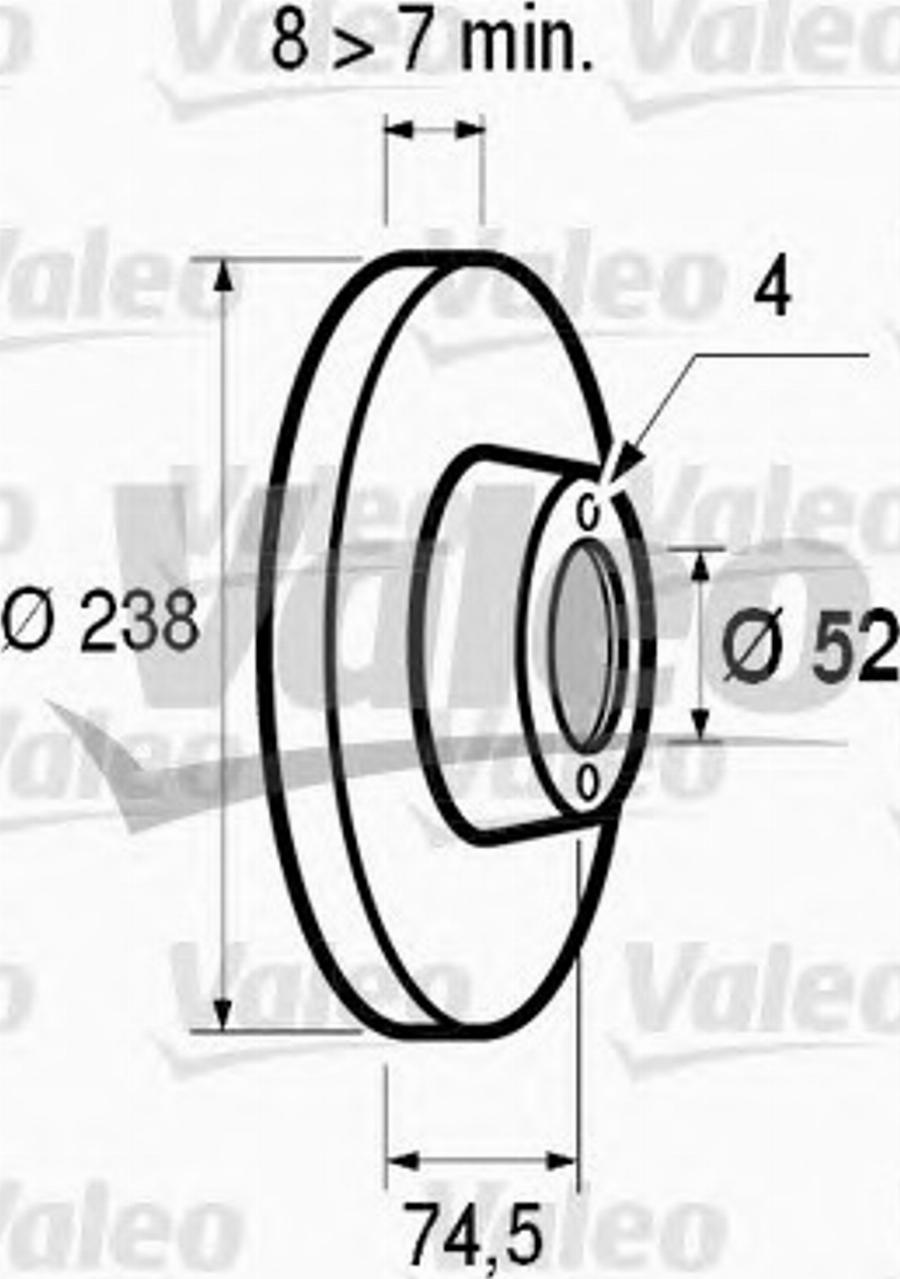 Valeo 186 217 - Гальмівний диск autozip.com.ua