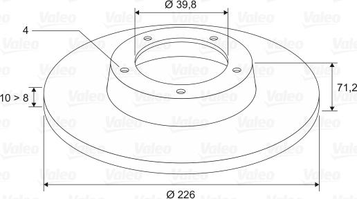 Valeo 186288 - Гальмівний диск autozip.com.ua